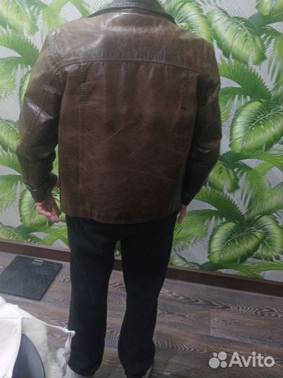 Кожаная куртка мужская 48 50 бу