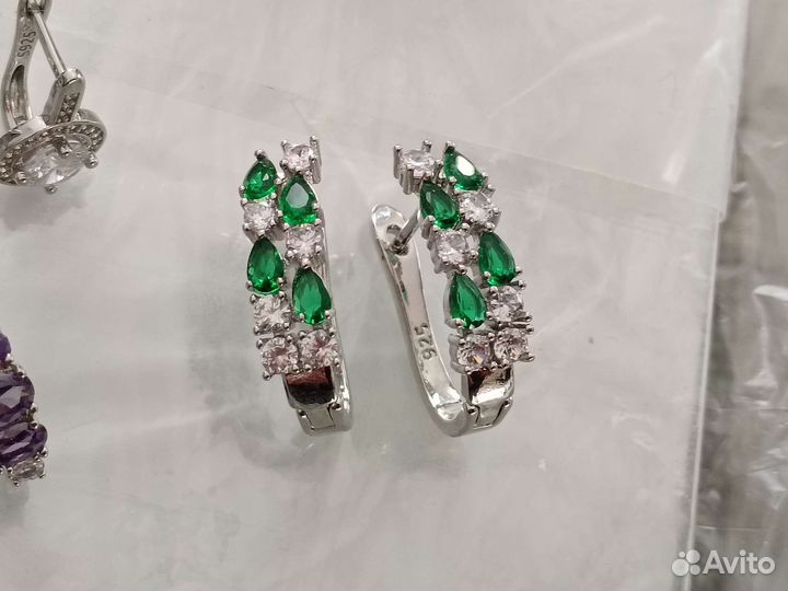 Серьги серебряные 925 разные