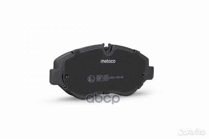 Колодки тормозные передние к-кт 3000-060 metaco