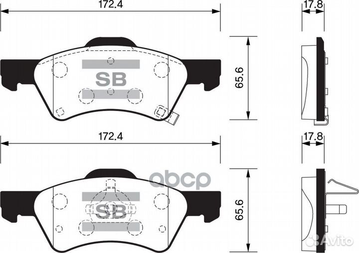 Колодки торм.дисковые Hi-Q chrysler voyager 01