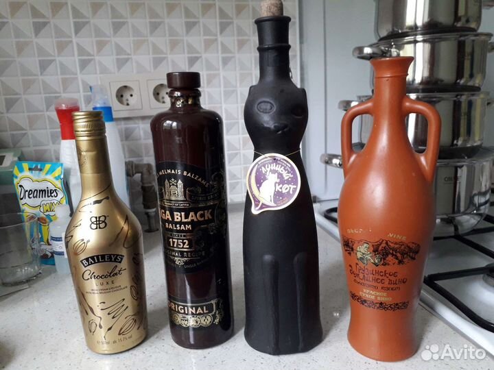 Бутылки пустые декоративные