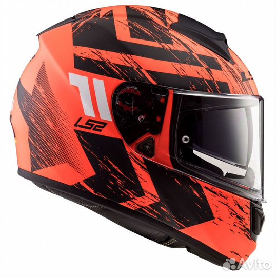 LS2 Мотошлем FF397 vector FT2 hunter (красн-черн)
