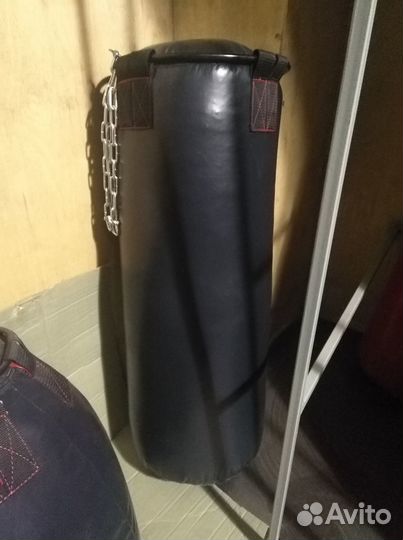 Боксерский мешок 100*40 см тент черный