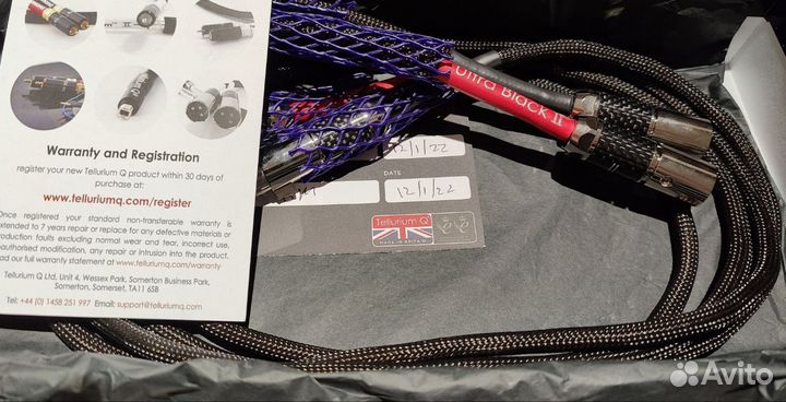 Межблочный кабель Tellurium Q XLR Ultra Black II