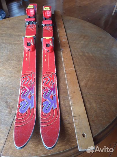 Горные лыжи детские 100, ботинки 225, шлем