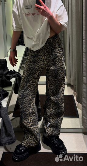 Леопардовые джинсы