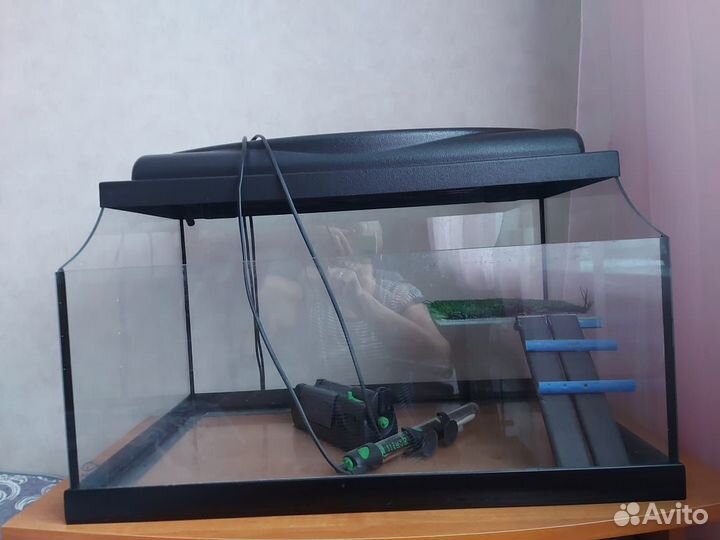 Аквариум для черепах с фильтром и нагревателем