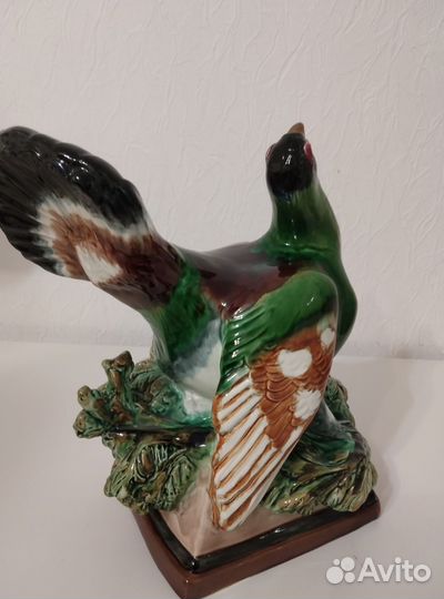 Фаянсовая фигурка, Глухарь, СССР, 50-60г