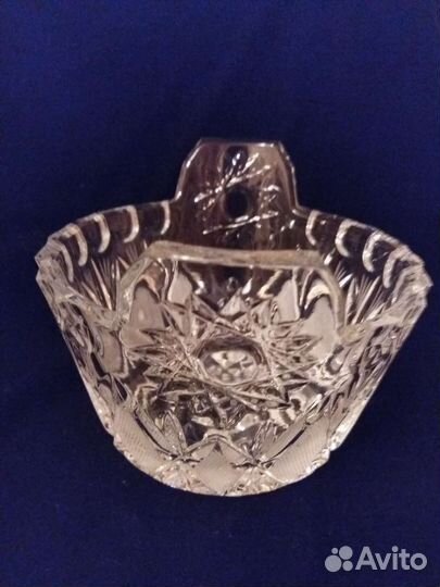 Винтажная хрустальная салатница-конфетница СССР