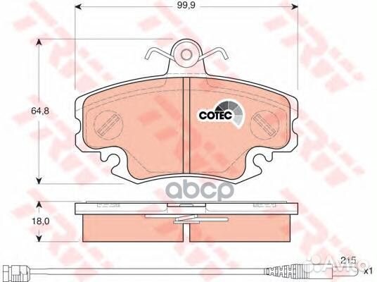 GDB1465 Колодки тормозные renault logan 04/SAN