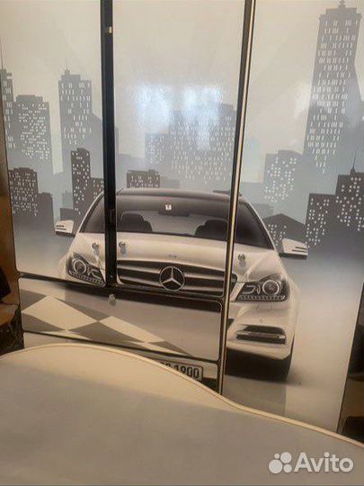 Детская кровать машинка плюс шкаф