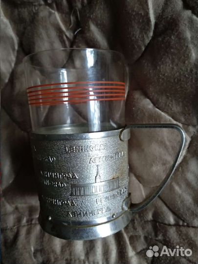 Стакан с подстаканником СССР