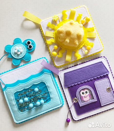 Карточки из фетра «Радуга»