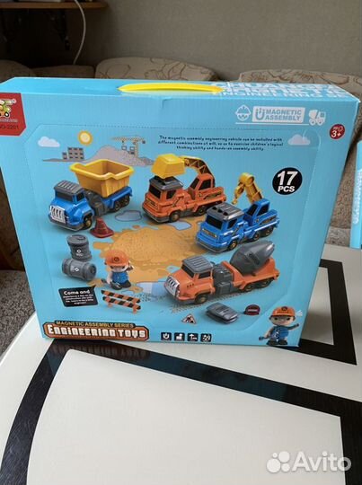 Новый Магнитный конструктор (транспорт), свет/звук