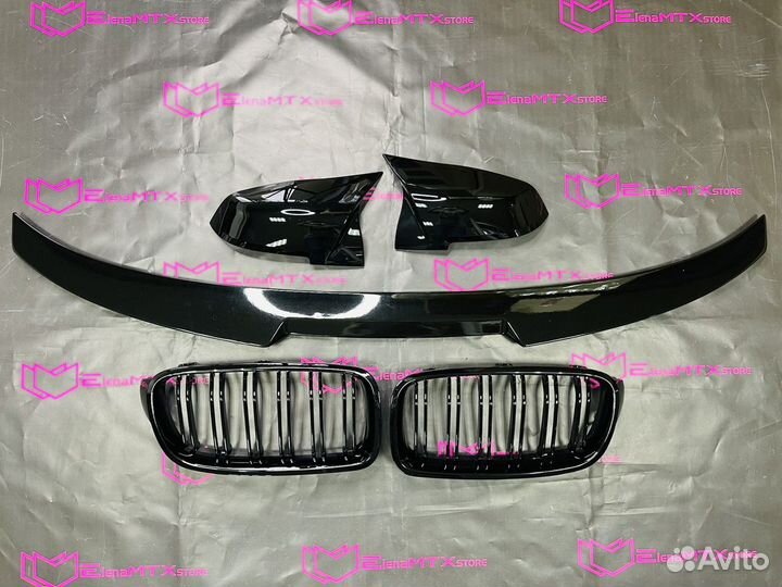 Накладки зеркал решетки радиатора спойлер BMW F30