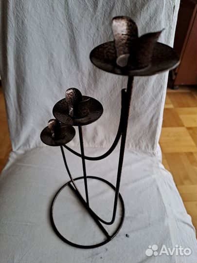 Подсвечник ритуальный металлический