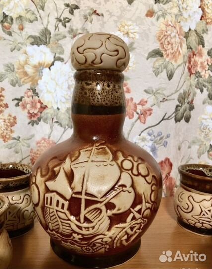 Графин и 6 стаканов, новый