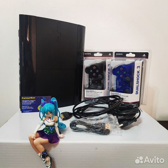 Ps3 Super Slim 500гб. Много игр+2 джоя. Магазин