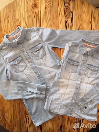 Рубашка джинсовая для сестрёнок