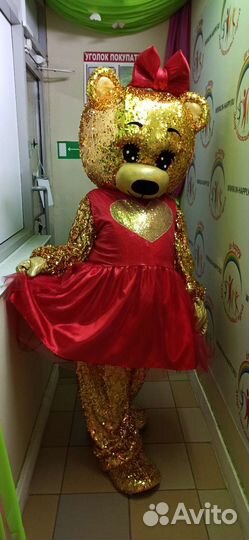 Ростовая голова Мишки золото