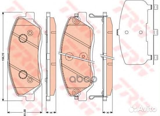 Колодки тормозные дисковые перед GDB3418 TRW