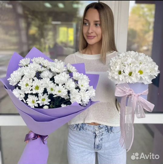 Букеты из хризантем ромашек