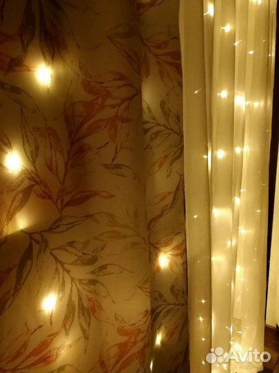 Гирлянда штора 3х3 тёплый свет