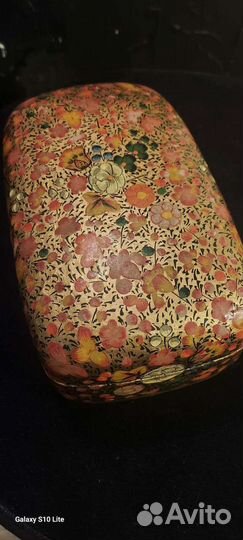 Старинная коробочка. Шкатулка. Роспись