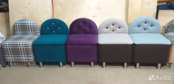 Пуфики со спинкой