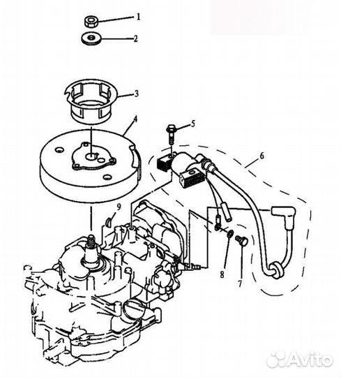 Маховик Yamaha (Ямаха) 5 л.с 2 такта