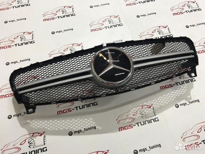 Решетка Mercedes A w176 AMG 45 Silver + Дистроник
