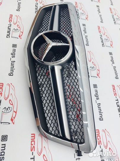 Решетка E-class W212 09-13 хром полоса и хром обод