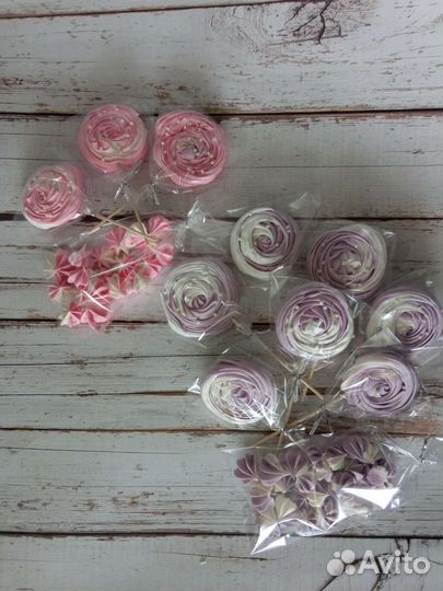 Безе (меренга) на палочке