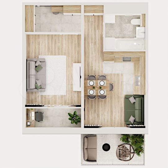 1-к. квартира, 43,8 м², 1/12 эт.