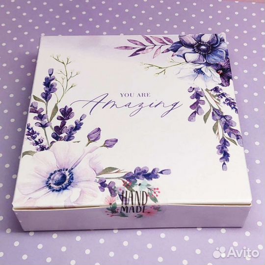 Подарочный бокс.Лаванда.Мыло ручной работы