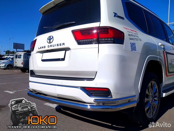 Защита заднего бампера TLC 300