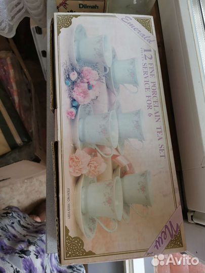 Чашка с блюдцем новая 6 шт