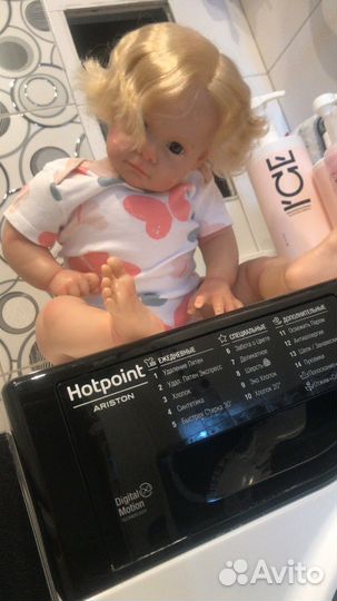 Кукла реборн девочка 60 см с волосами