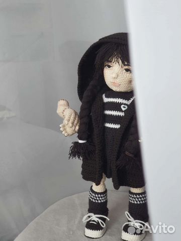 Кукла Уэнсдей Аддамс вязаная ручная работа