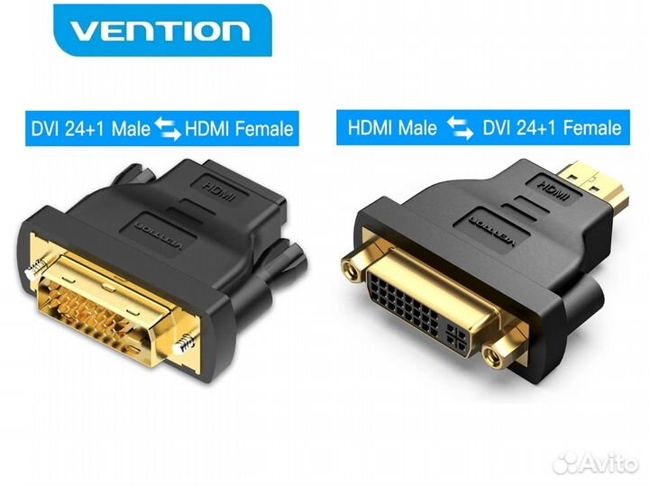 DVI-D или DVI-I переходники на hdmi / 5 моделей