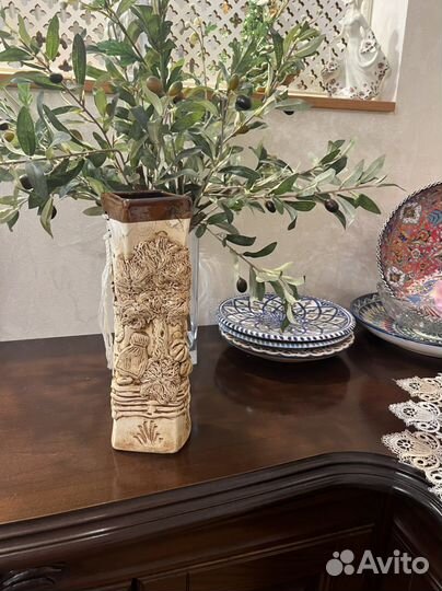 Ваза из глины ручная работа