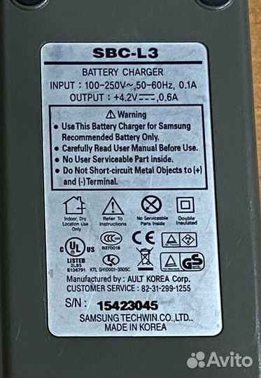 Зарядка Samsung sbc-l3