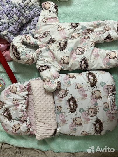 Детский конверт на выписку