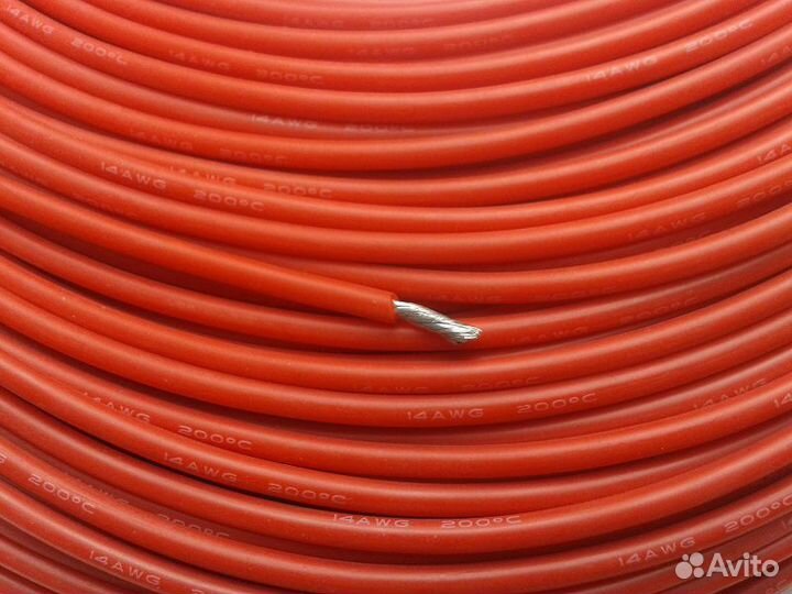 Силовой силиконовый кабель 14 AWG (до 32 Ампер)