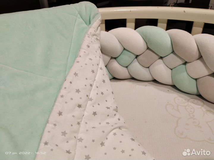 Бортики косичка и одеяло