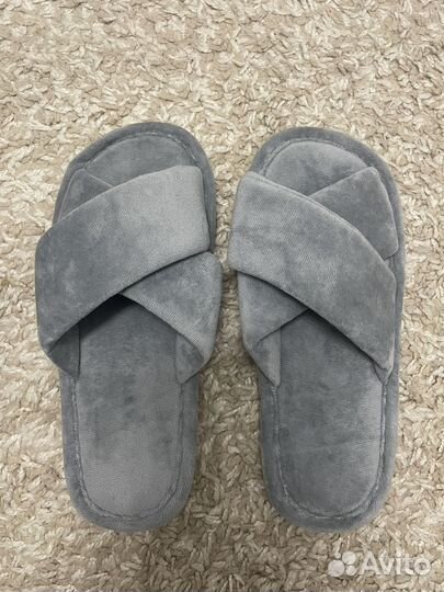 Тапки домашние женские,новые, цвет серый