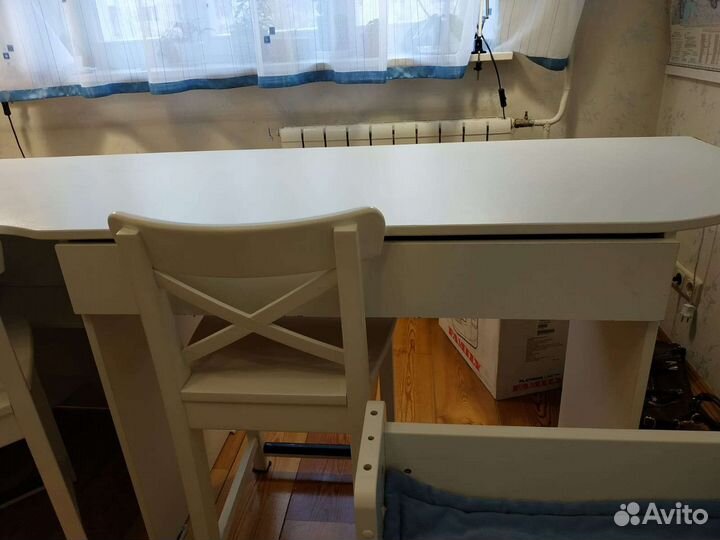 Угловой письменный стол для двоих б/у