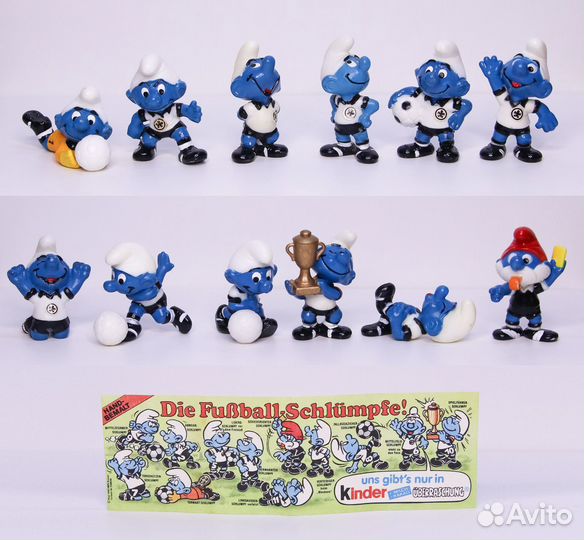 Шлюмпфы (смурфы) - футболисты 1988 г. Киндер