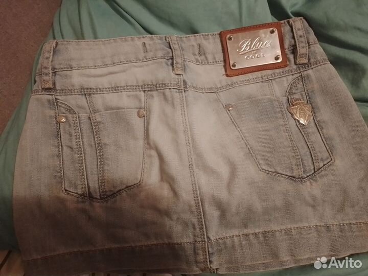 Джинсовая мини-юбка y2k