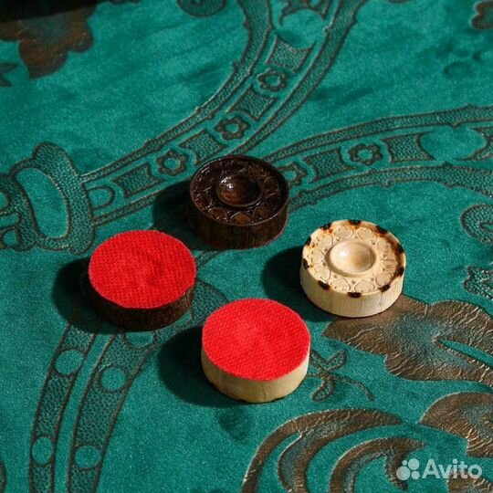 Фишки для нард «Резные», комплект 32 шт, ручная ра